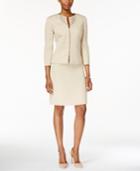 Tahari Asl Mesh-trim Skirt Suit