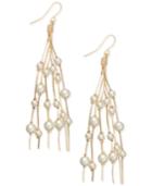 Robert Rose For Inc International Concepts Multi-imitation Pearl Drop Earrings, Only At Macy's