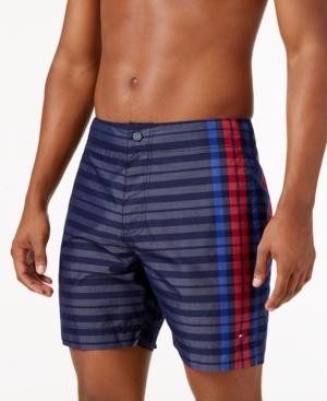 Tommy Hilfiger Men's Stripe And Plaid Board Shorts