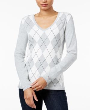 Tommy Hilfiger Ivy V-neck Argyle Sweater