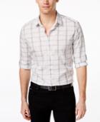 Alfani Men's Big And Tall Long Sleeve Mason Twilight Plaid Shirt, Only At Macy's