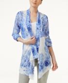Inc International Concepts Floral-print Cardigan, Created For Macy's