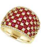 Effy Ruby (4-1/2 Ct. T.w.) And Diamond (1-1/4 Ct. T.w.) Ring In 14k Gold, Created For Macy's
