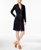 Inc International Concepts Belted Denim Shirtdress, Created For Macy's