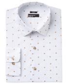 Bar Iii Men's Slim-fit Stretch And Easy Care Bee Pinstripe Print Dress Shirt, Only At Macy's
