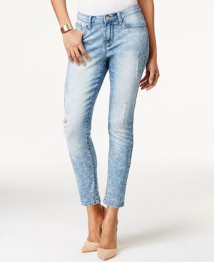 Earl Jeans Skinny Ankle Light Destructed Wash Jeans