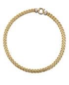 14k Gold Necklace, Diamond Spiga (1/8 Ct. T.w.)