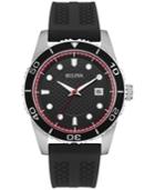 Bulova Men's Black Silicone Strap Watch 43mm 98b260