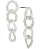Robert Lee Morris Soho Silver-tone Link Linear Drop Earrings
