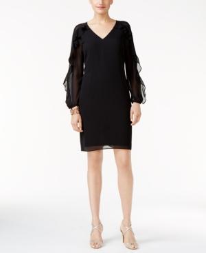 Thalia Sodi Ruffled Illusion Shift Dress, Only At Macy's