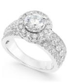 Diamond Halo Ring (2 Ct. T.w.) In 14k White Gold