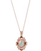 Le Vian Opal (1-1/5 Ct. T.w.) And Diamond (1/3 Ct. T.w.) Pendant Necklace In 14k Rose Gold, Only At Macy's