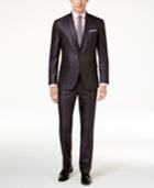 Kenneth Cole Reaction Men's Technicole Gunmetal Basketweave Slim-fit Suit