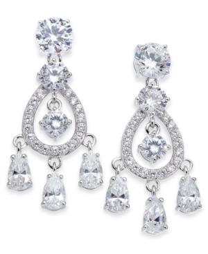 Danori Silver-tone Stone & Crystal Chandelier Earrings, Created For Macy's