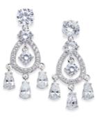 Danori Silver-tone Stone & Crystal Chandelier Earrings, Created For Macy's