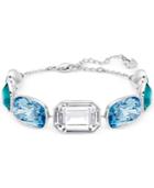 Swarovski Silver-tone Blue Crystal Bracelet