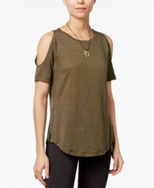 Sanctuary Lolita Linen Cold-shoulder T-shirt