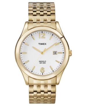 Timex Watch, Men's Gold-tone Stainless Steel Expansion Bracelet 40mm T2n849um