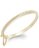 Giani Bernini Diamond-cut Bangle Bracelet In 24k Gold Over Sterling Silver