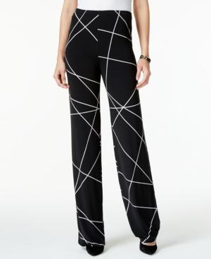 Alfani Printed Wide-leg Knit Pants, Only At Macy's