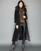 The Fur Vault Hooded Shearling Maxi Coat