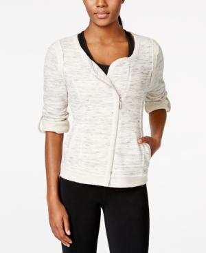 Calvin Klein Performance Heathered Three-quarter Sleeve Jacket