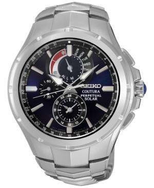 Seiko Men's Chronograph Coutura Stainless Steel Bracelet Watch 44mm Ssc375