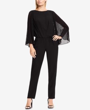 Vince Camuto Pleated-sleeve Jumpsuit