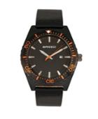 Breed Quartz Lacroix Gunmetal And Charcoal Chronograph Leather Watches 47mm