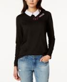 Maison Jules Lipstick Collared Top, Created For Macy's