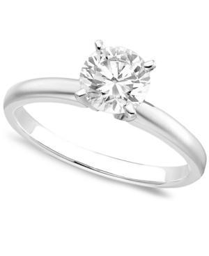 Engagement Ring, Certified Colorless Diamond (1 Ct. T.w.) And 18k White Gold