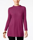 Alfani Mock-neck High-low Sweater, Only At Macy's