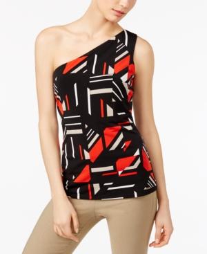 Calvin Klein Printed One-shoulder Top