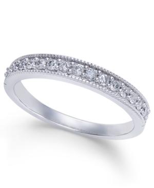 Diamond Millgrain Band (1/4 Ct. T.w.) In 14k White Gold