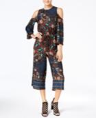 Be Bop Juniors' Cold-shoulder Gaucho Jumpsuit