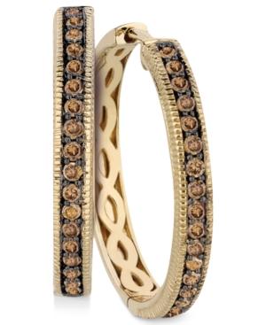 Le Vian Chocolate Diamond Hoop Earrings In 14k Yellow Gold (5/8 Ct. T.w.)
