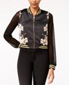 Material Girl Juniors' Illusion-sleeve Bomber Jacket, Only At Macy's