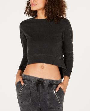 Material Girl Active Juniors' Moto-detailed Cropped Sweatshirt, Created For Macy's