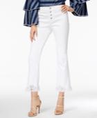 I.n.c. Cropped Fringe-trim Jeans, Created For Macy's