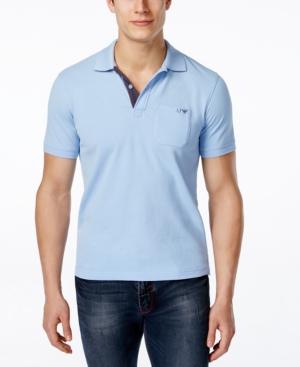 Armani Jeans Men's Pique Contrast-placket Polo