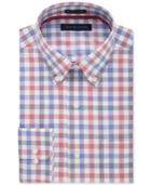 Tommy Hilfiger Men's Classic-fit Non-iron Navy Multi-check Dress Shirt