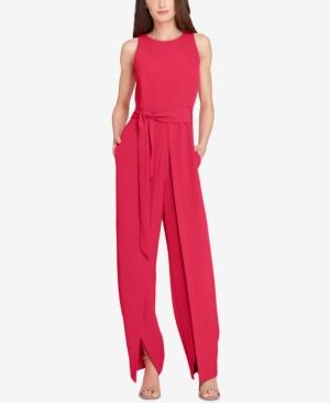 Tahari Tie-front Slit Jumpsuit