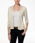 Charter Club Crochet-trim Open-front Cardigan, Only At Macy's