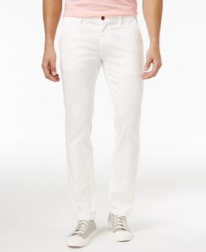 Hugo Boss Men's Schino Slim-fit White Cotton Pants