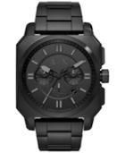 Ax Armani Exchange Men's Chronograph Black Ion-plated Stainless Steel Bracelet Watch 45x44mm Ax1651