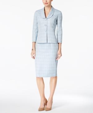Le Suit Shawl-collar Cross-dyed Skirt Suit