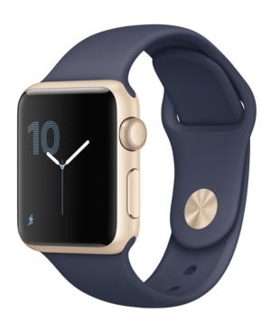 Apple Watch Series 2 38mm Gold Aluminum Case With Midnight Blue Sport Band