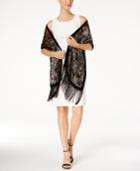 Inc International Concepts Birds & Floral Wrap & Scarf In One, Created For Macy's