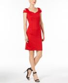 Calvin Klein Go Red Cold-shoulder Sheath Dress