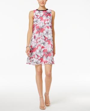 Sl Fashions Floral-print Shift Dress